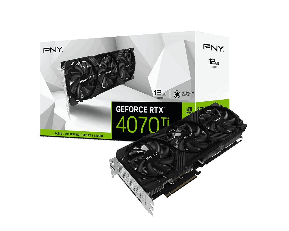 Видеокарта PNY GeForce RTX 4070 Ti 12GB Verto LED Triple Fan 17