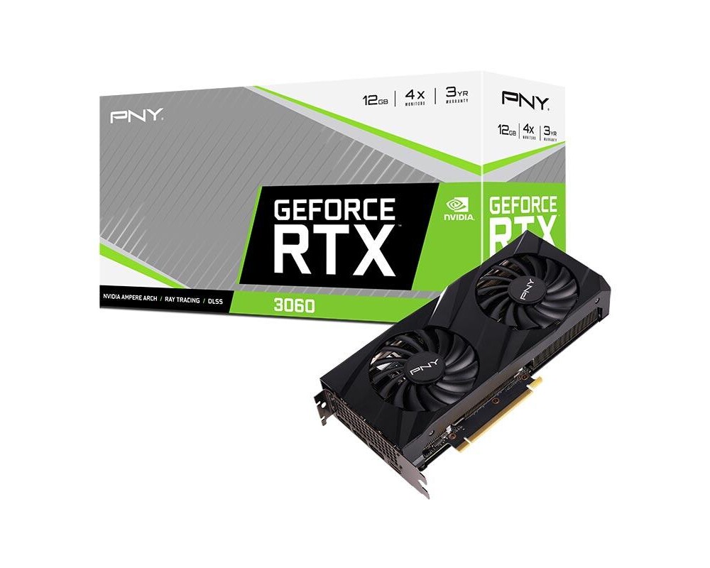 Видеокарта PNY GeForce RTX 3060 12GB VERTO Dual Fan 17