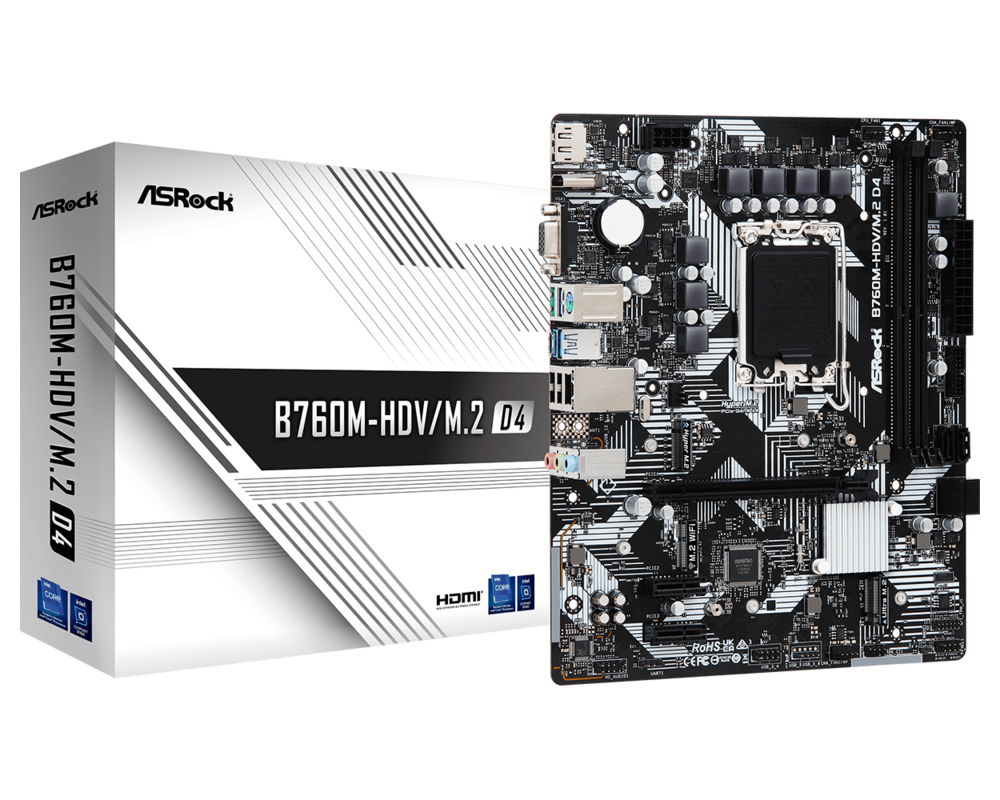Дънна платка ASROCK B760M-HDV/M.2 D4 10