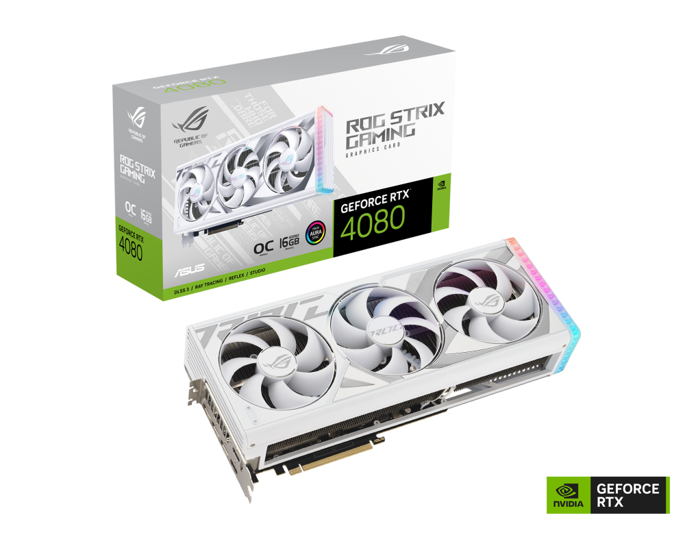 Видеокарта ASUS ROG Strix GeForce RTX 4080 16GB GDDR6X White OC Edition 12