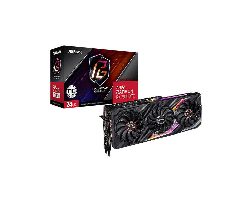 Видеокарта ASRock Radeon RX 7900 XTX Phantom Gaming OC 24GB GDDR6 5