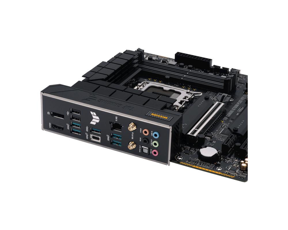 Дънна платка ASUS TUF GAMING B760M-PLUS WIFI D4 LGA1700 mATX 4xDIMM DDR4 1xDP 1xHDMI 4xSATA 2xM.2 MB 6