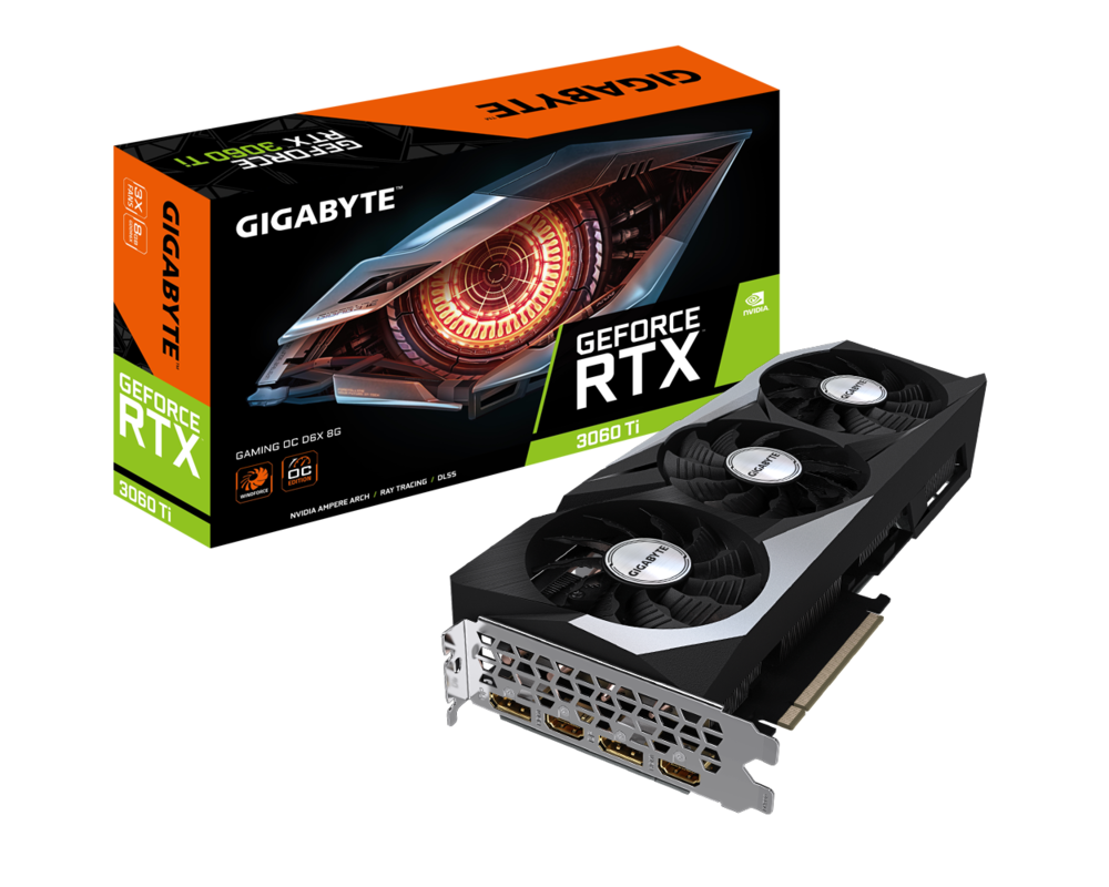 Видеокарта Gigabyte GeForce RTX 3060 Ti GAMING OC D6X 8GB GDDR6X 8
