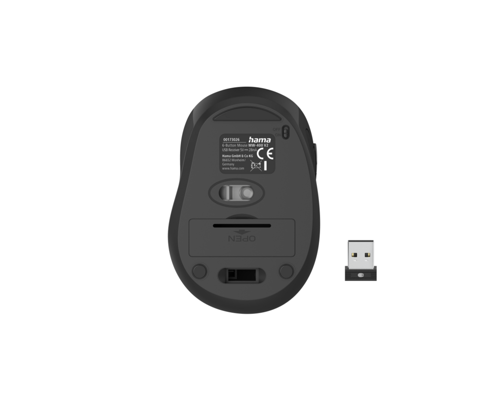 Мишка Hama MW-400 V2 6-бутонна безжична мишка, 173026 3