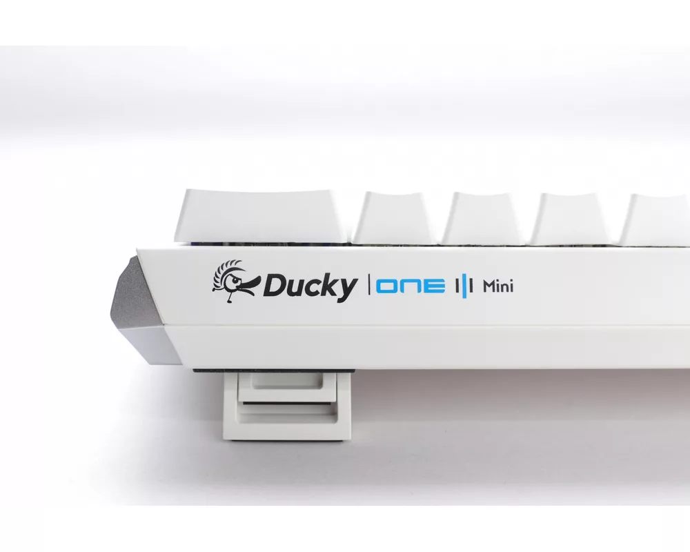 Клавиатура Геймърскa механична клавиатура Ducky One 3 Pure White Mini 60%, Hotswap Cherry MX Clear, RGB, PBT Keycaps 5