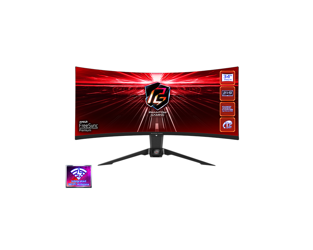Монитор ASRock PG34WQ15R2B 34" Curved 2