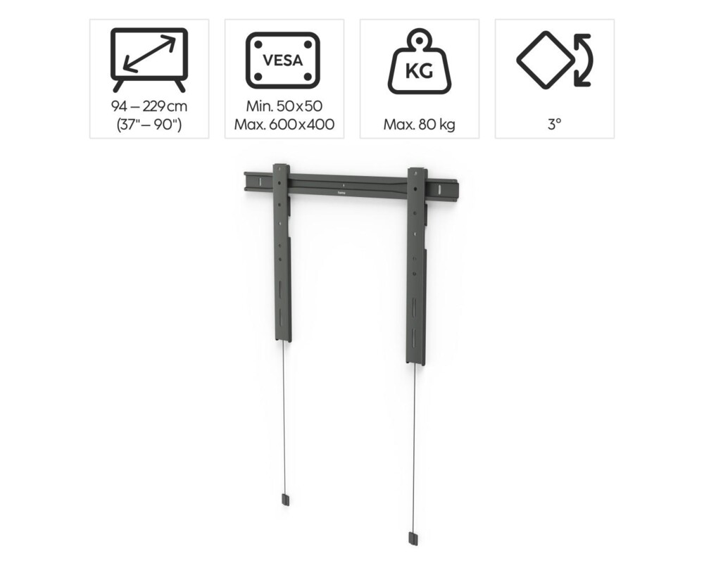 Стойка HAMA Метална стойка за TV, 229 см (90"), HAMA-118080 4