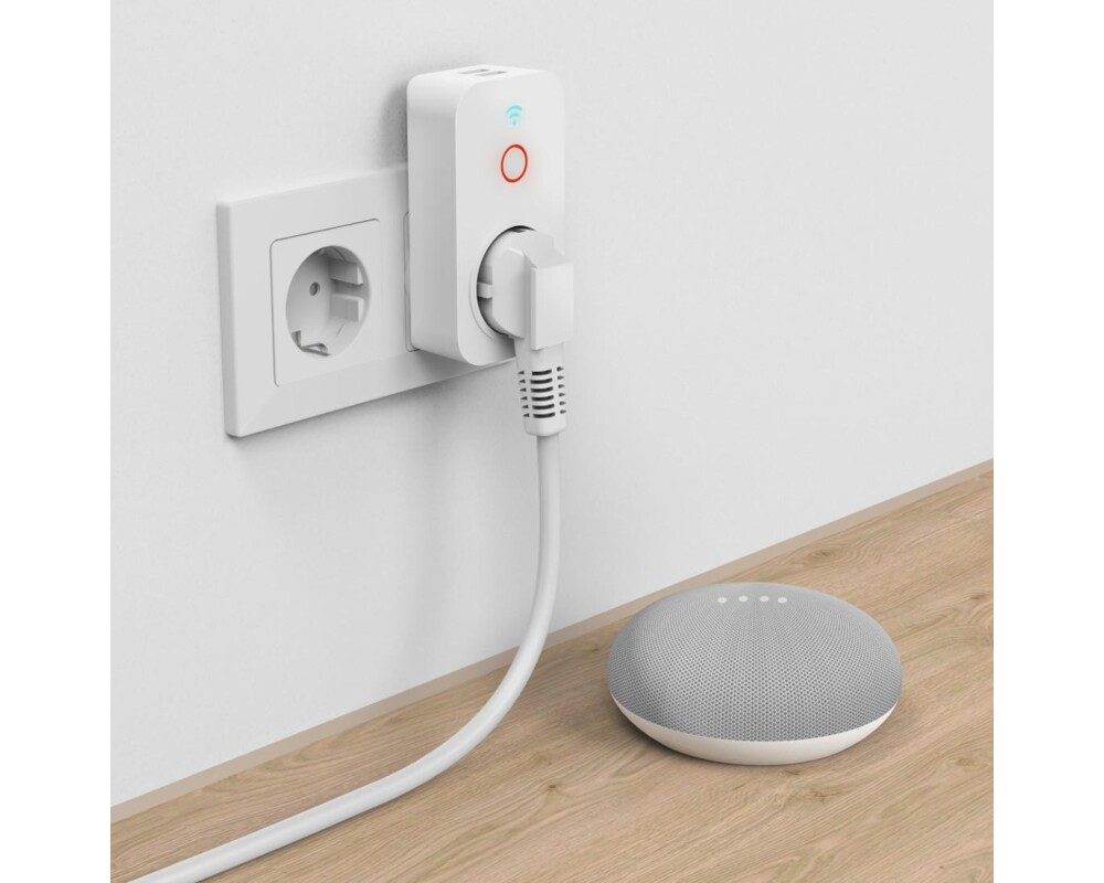 Умен контакт HAMA Смарт WiFi конктакт, 2 USB порта, 2300 W, 10 A, HAMA-176612 7