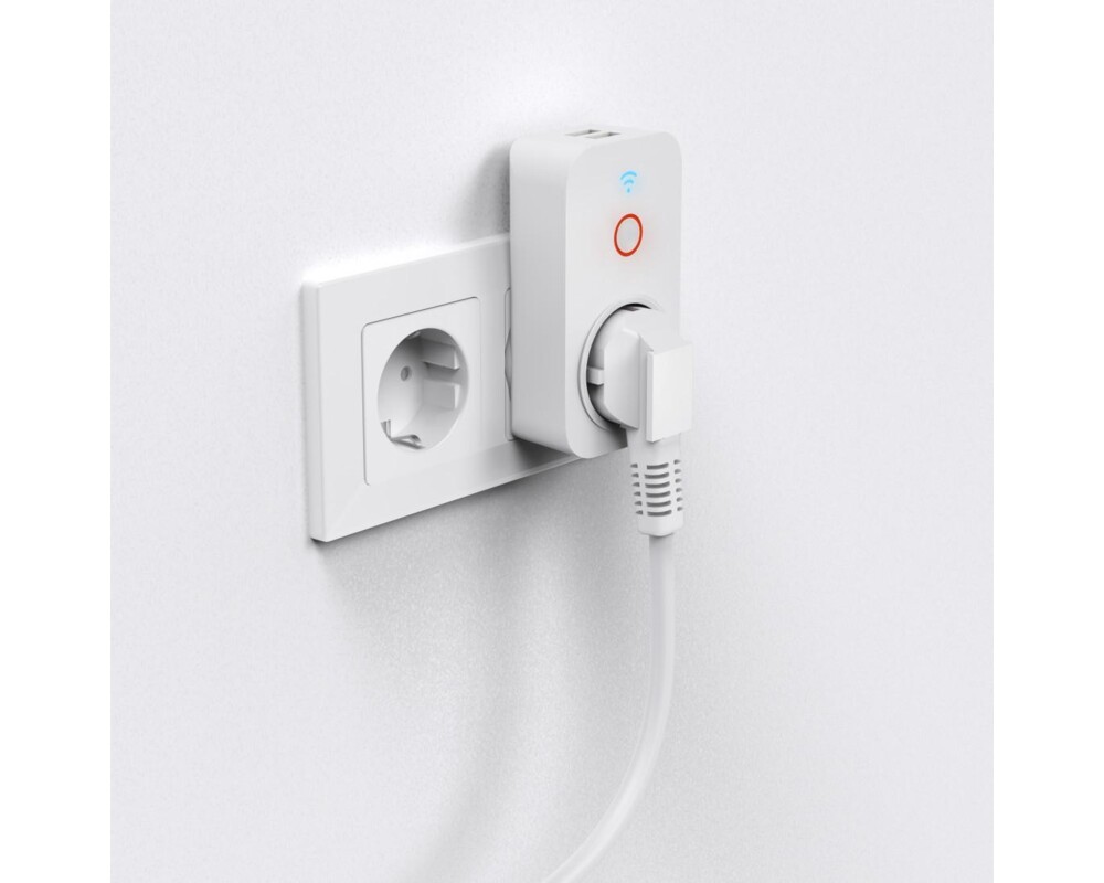 Умен контакт HAMA Смарт WiFi конктакт, 2 USB порта, 2300 W, 10 A, HAMA-176612 6