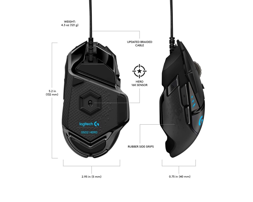 Мишка Logitech G502 HERO 13