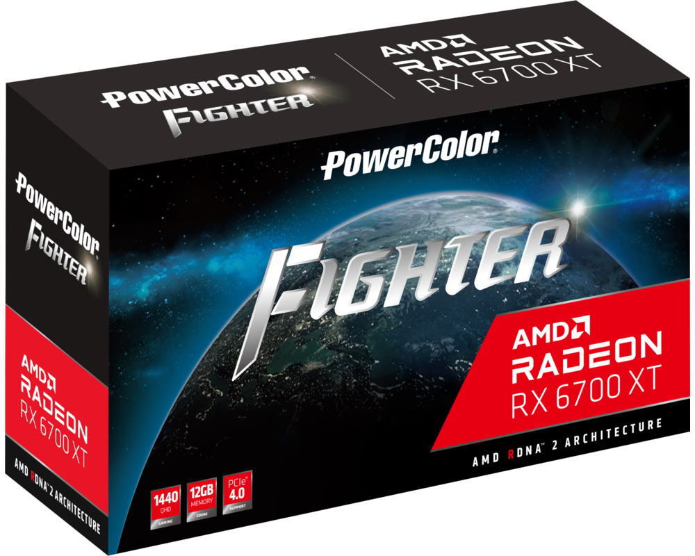 Видеокарта PowerColor Fighter Radeon RX 6700 XT 12GB GDDR6 6