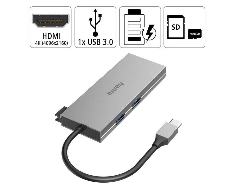 USB хъб 6-портов хъб USB-C, HAMA-200110 4