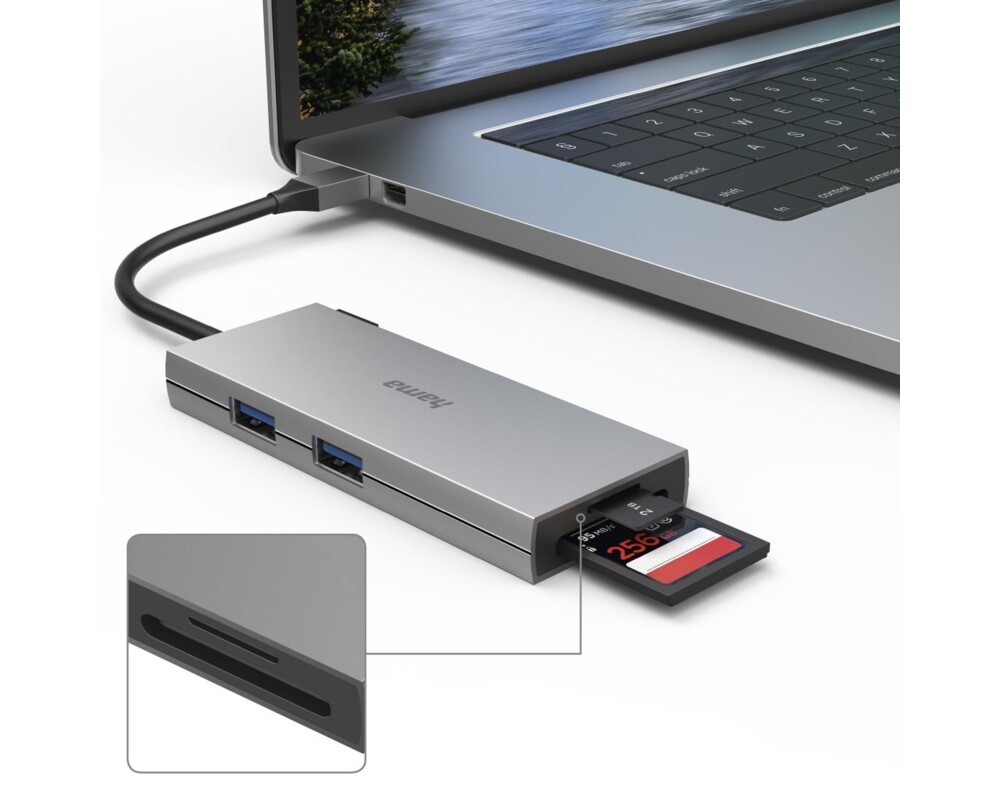 USB хъб 6-портов хъб USB-C, HAMA-200110 5