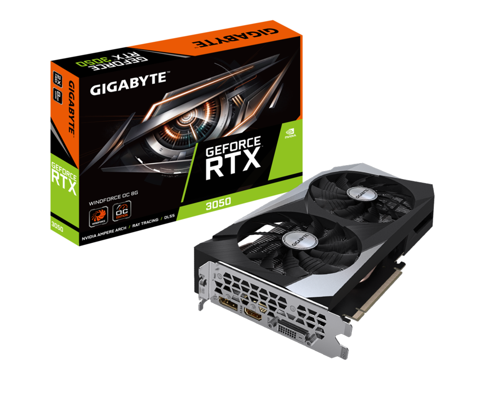 Видеокарта Gigabyte GeForce RTX 3050 WINDFORCE OC 8GB GDDR6 7