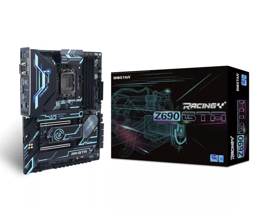 Дънна платка BIOSTAR Z690 GTA RACING, LGA 1700, ATX, RGB Fusion, DDR4, PCIe 5.0 4