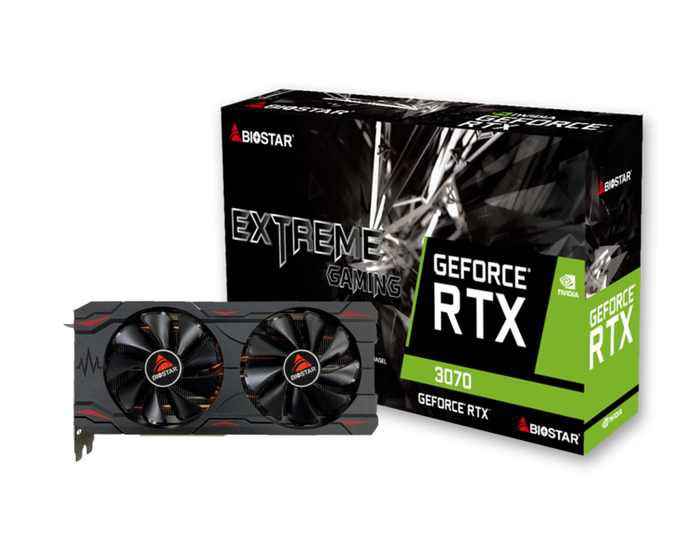 Видеокарта Biostar GeForce RTX 3070 EXTREME GAMING 8GB GDDR6 3