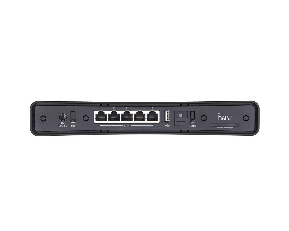 Рутер MikroTik hAP ac3 LTE6, RBD53GR-5HacD2HnD &R11e-LTE6, 2.4/5GHz, Eternet LAN, Черен 3