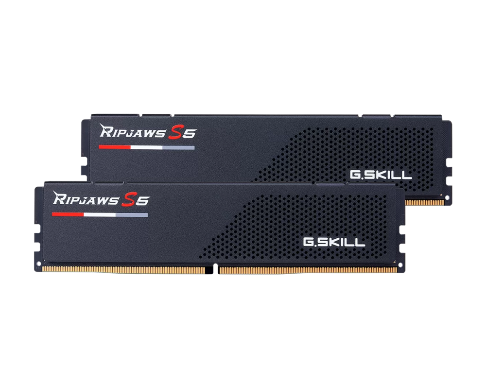 Памет G.SKILL Ripjaws S5 Black 64GB(2x32GB) DDR5 PC5-48000 5600MHz CL36 F5-5600J3636D32GX2-RS5K, 1.25V 2