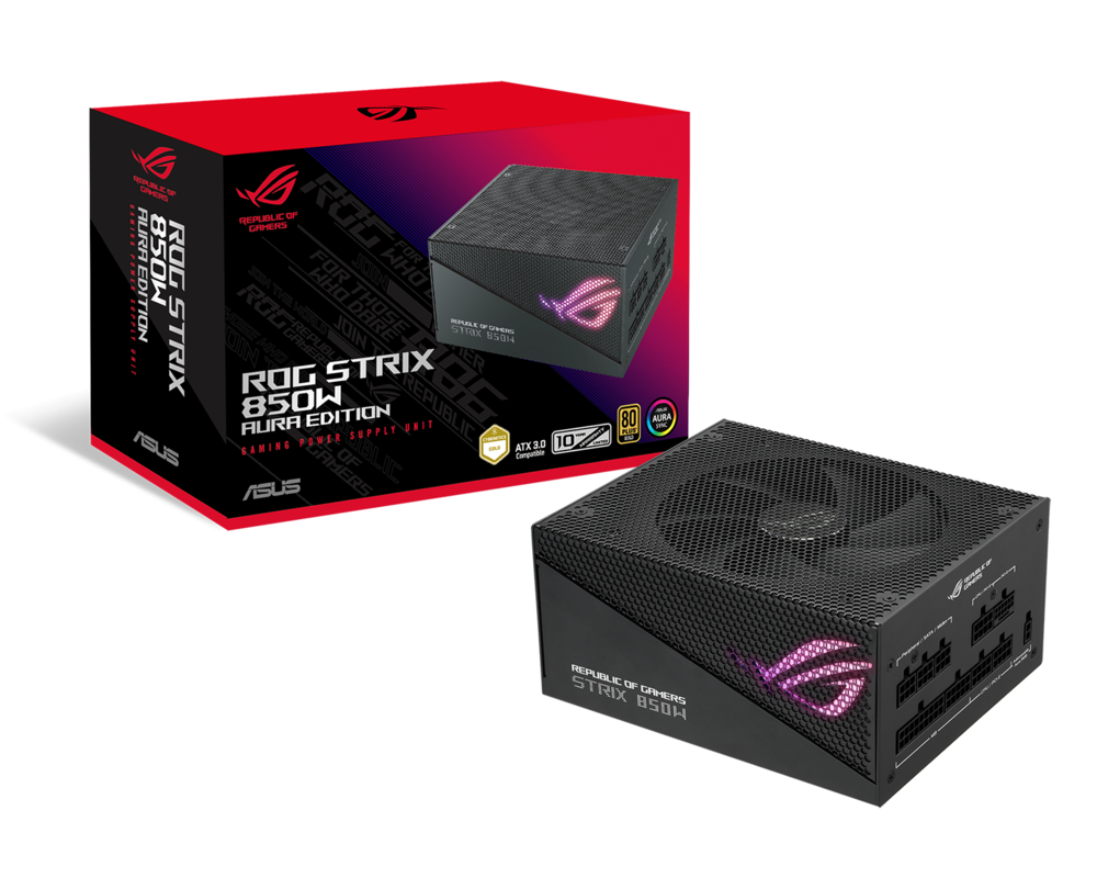 Захранване ASUS ROG Strix 850W 80+ Gold Aura Edition, ATX 3.0, PCIe 5.0 Ready 10