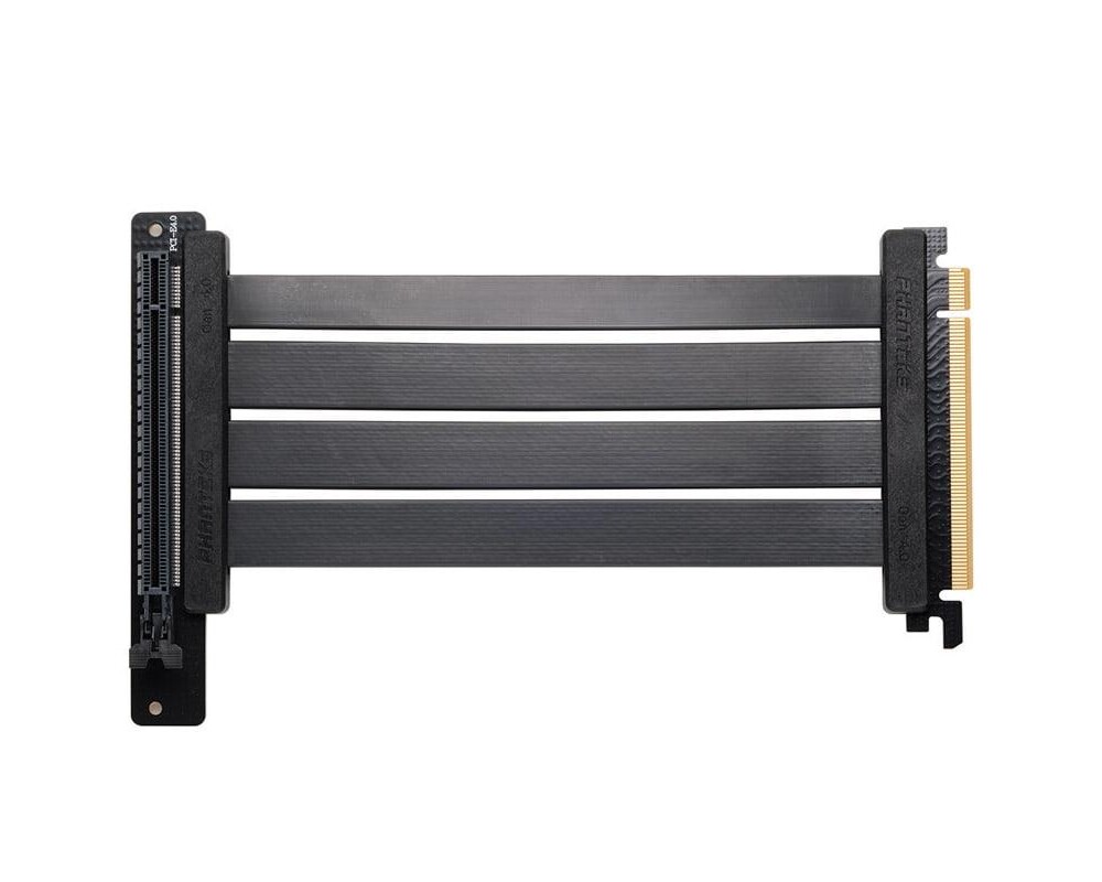 Кабел за вертикален монтаж за видео карта Phanteks Riser Cable 220mm, 90 градуса PCI-E x16 4.0 2