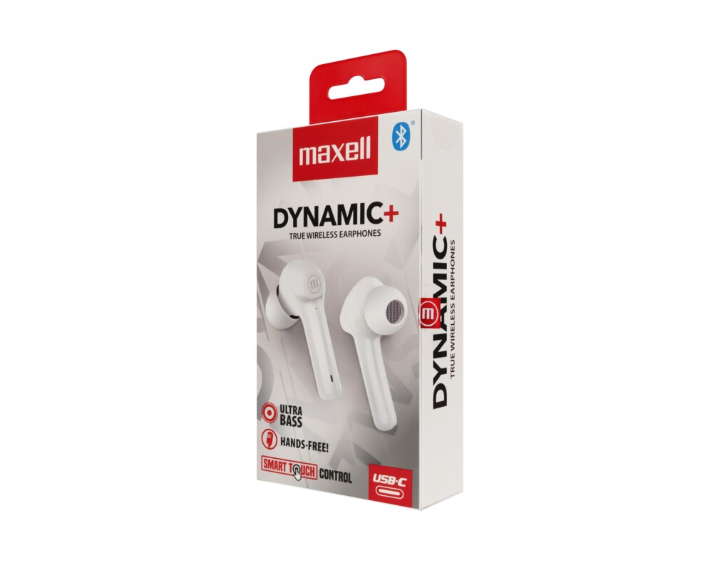 Слушалки Блутут слушалки MAXELL Dynamic, Докинг кутийка, True Wireless, Бяли 2