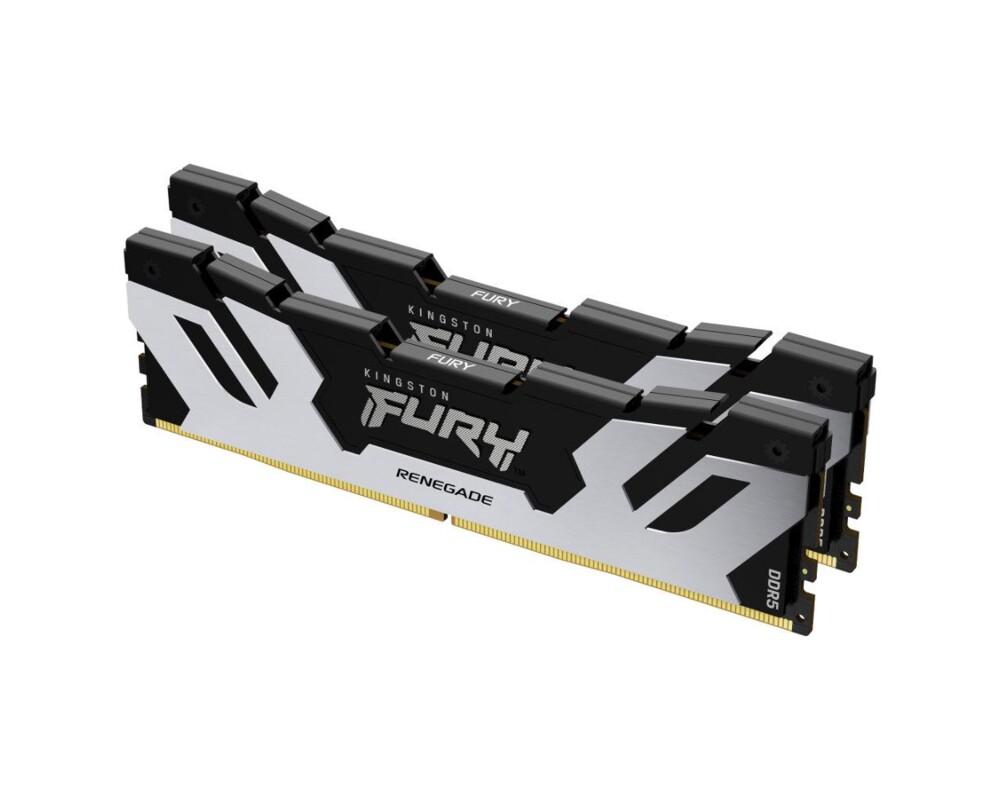 Памет Kingston Fury Renegade Silver 64GB(2x32GB) DDR5 PC5-48000 6000MHz CL32 KF560C32RSK2-64 2