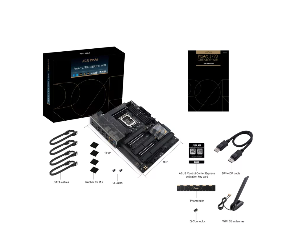 Дънна платка ASUS PROART Z790-CREATOR WIFI LGA1700 4xDIMM DDR5 6xSATA 4xM.2 1xHDMI 2xUSB-C MB 8