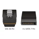 Кабел Интерфейсен кабел DeLock, Mini SAS SFF-8087 > 4 x SATA 7 pin, 0.5 m 3