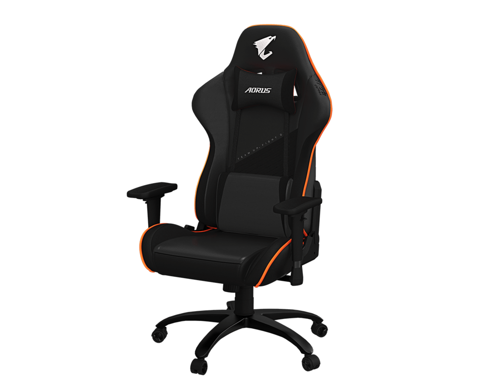 Геймърски стол Gigabyte Aorus AGC310, Черно и Оранжево 2