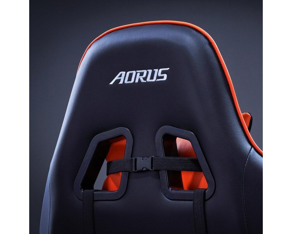 Геймърски стол Gigabyte Aorus AGC310, Черно и Оранжево 7