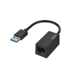 <span>Мрежова карта</span> Мрежов адаптер HAMA, USB-A мъжко - RJ-45 женско, Gigabit, Черен <span class='catalog-num-in-name'>HAMA-200325</span> - 
