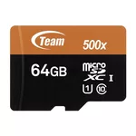 Флаш карта Team Group 64GB Micro SDHC/SDXC UHS-I Orange Card + SD Adapter 2