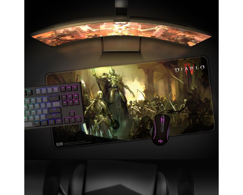 Пад за мишка Геймърски Diablo IV - Skeleton King, XL 3