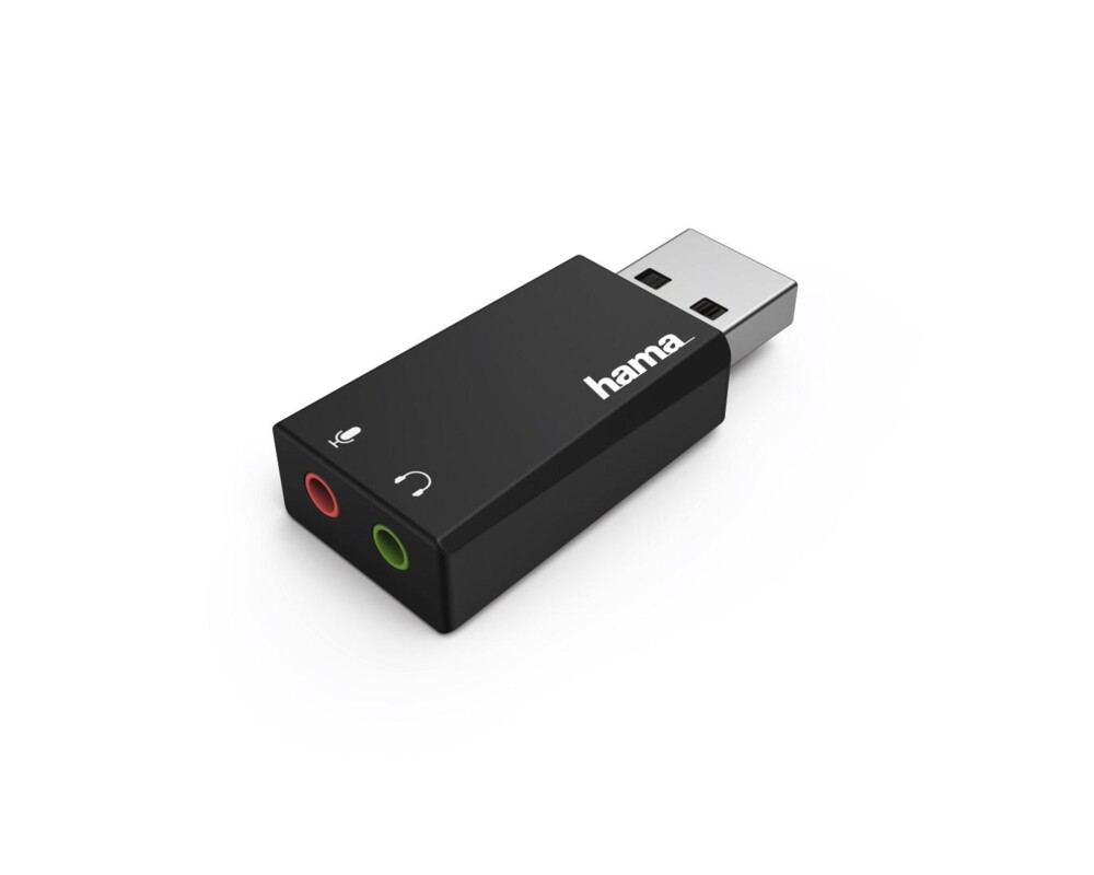 Звукова карта HAMA 2.0 Stereo, USB 2.0, Черен