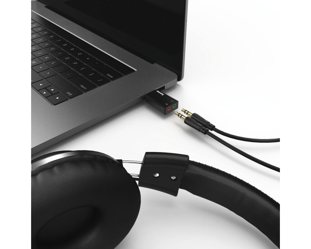 Звукова карта HAMA 2.0 Stereo, USB 2.0, Черен 3