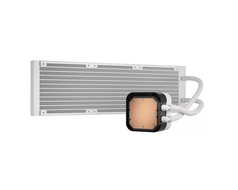 Охладител за процесор Corsair H150i ELITE LCD XT RGB WHITE (360mm), водно охлаждане, CW-9060077-WW AMD/Intel 3