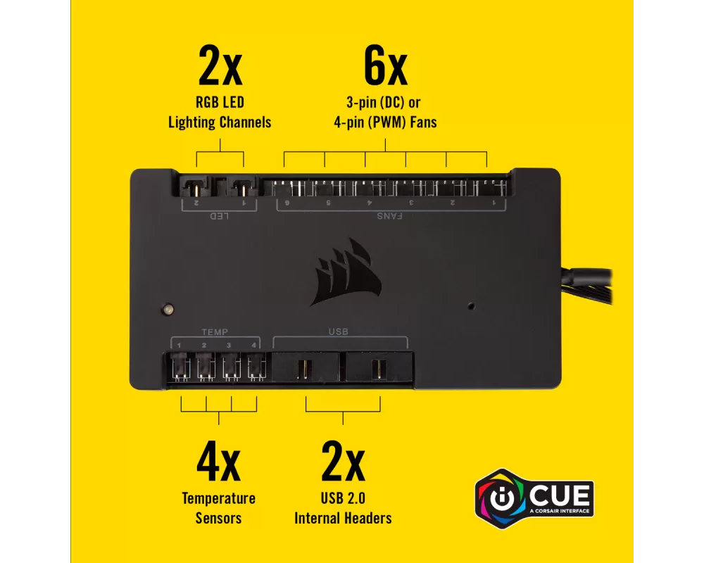 Контролер за вентилатори Corsair iCUE Commander PRO Smart RGB 4