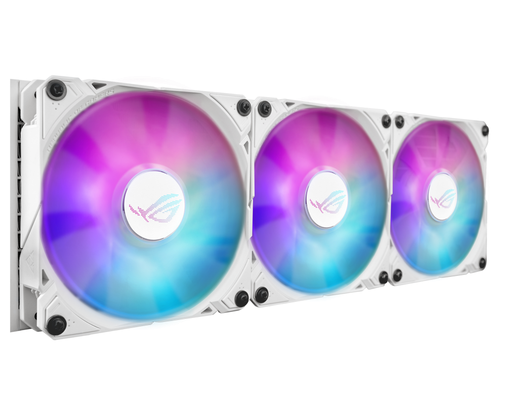 Охладител за процесор ASUS ROG RYUO III 360 ARGB white edition all-in-one CPU liquid cooler with Asetek 8th gen pump solution and Anime Matrix LED Display 9