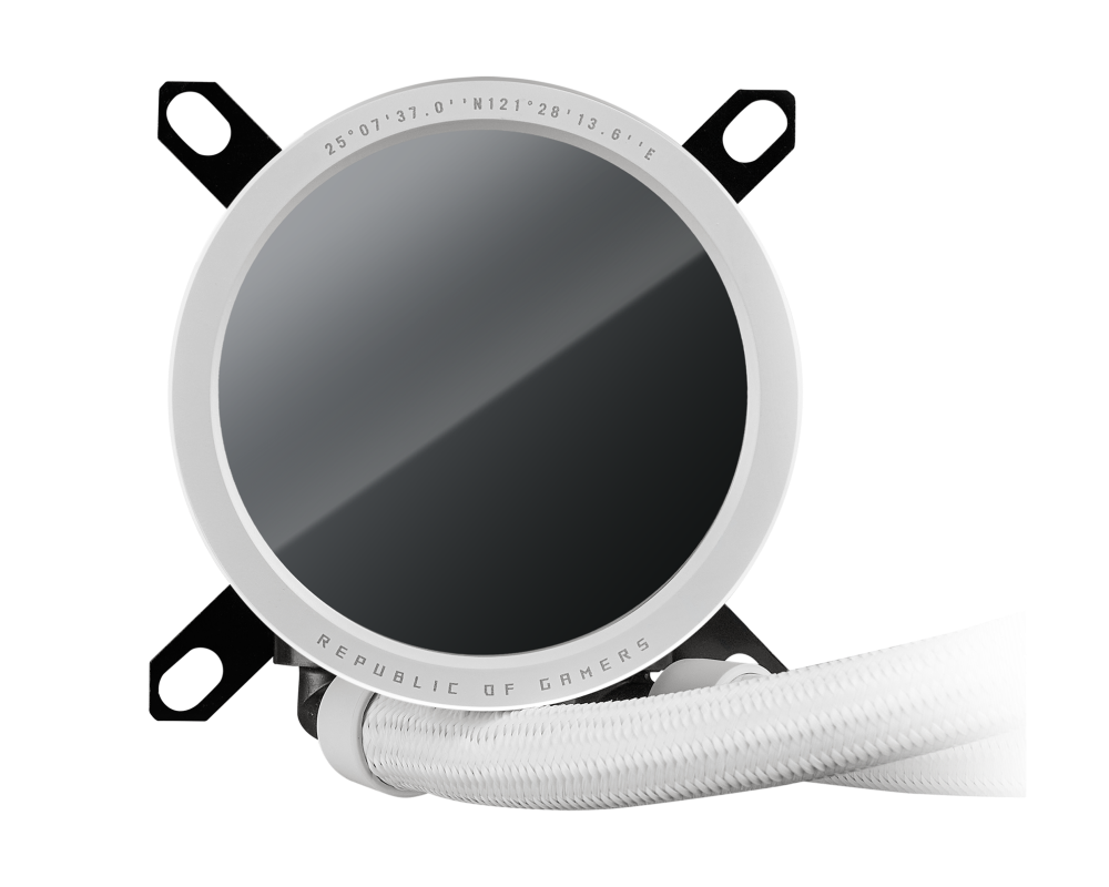 Охладител за процесор ASUS ROG RYUO III 360 ARGB white edition all-in-one CPU liquid cooler with Asetek 8th gen pump solution and Anime Matrix LED Display 5