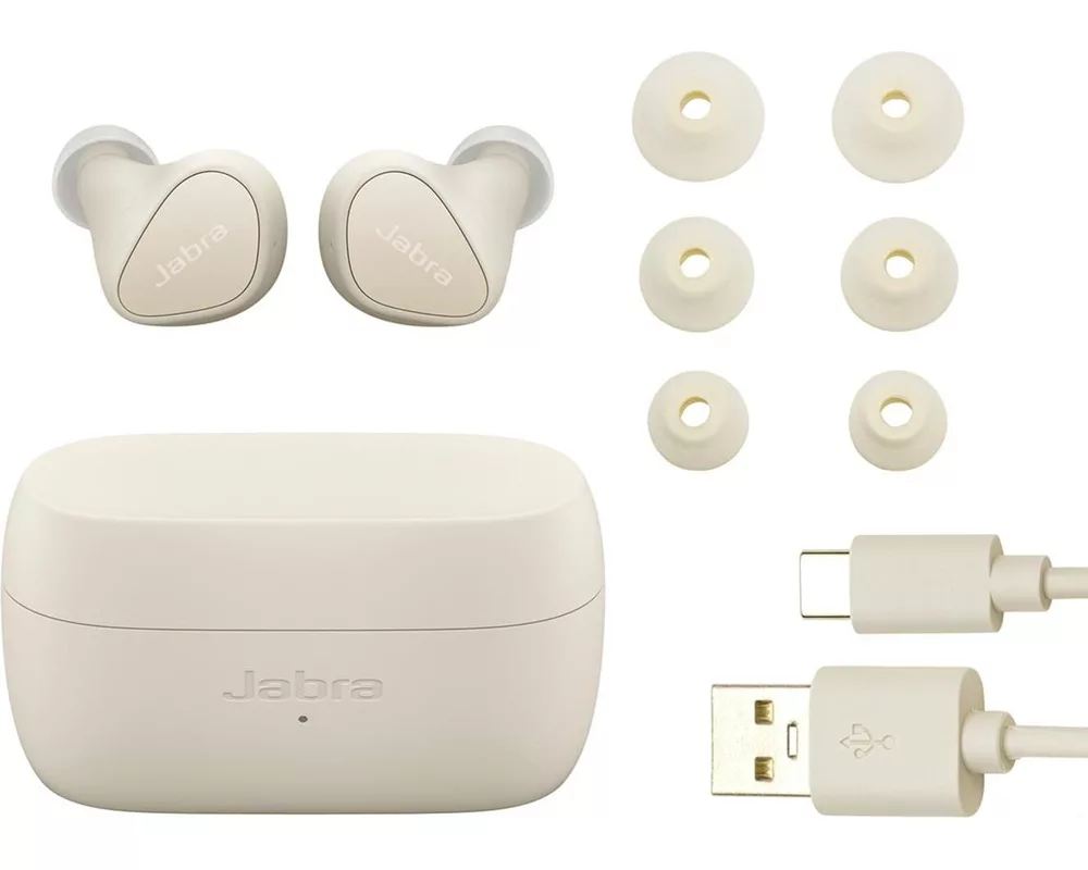 Слушалки Блутут слушалки Jabra Elite 4, Light beige 4