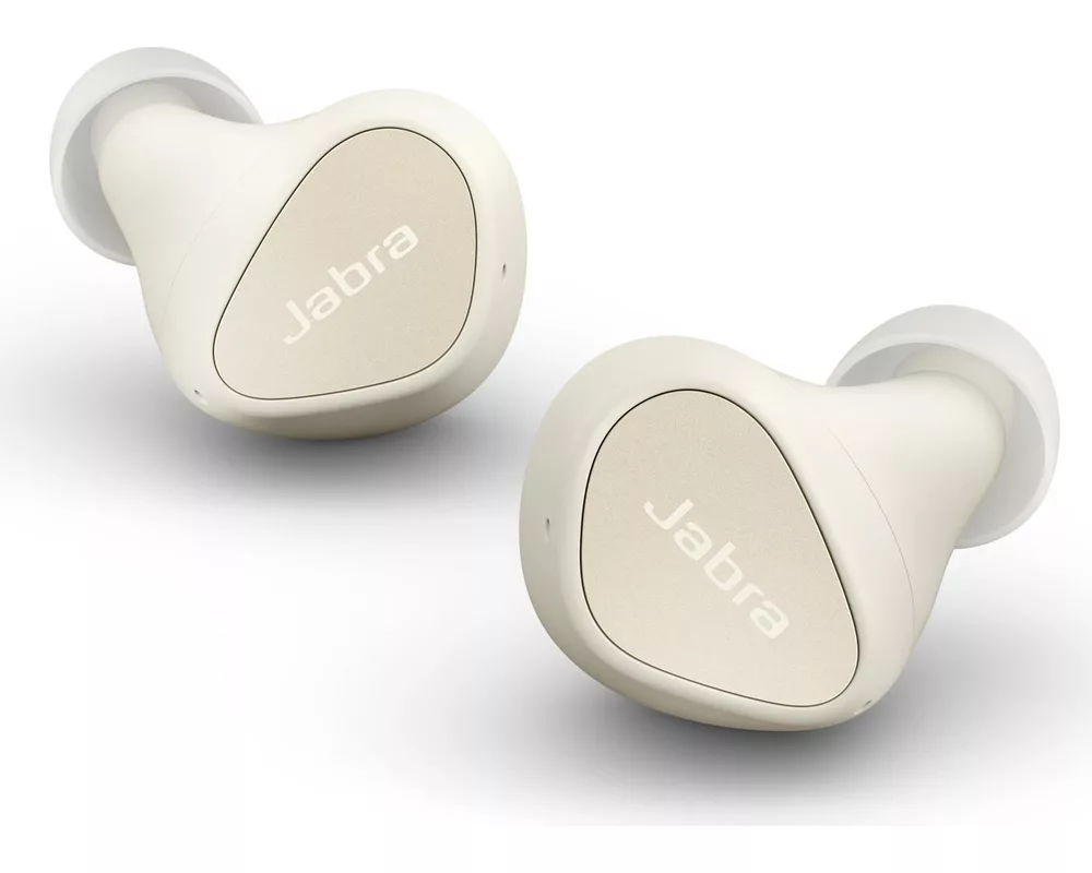 Слушалки Блутут слушалки Jabra Elite 4, Light beige 2