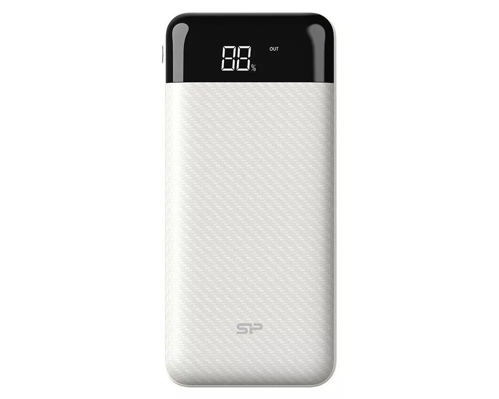 Външна батерия Silicon Power GP28, 10000 mAh, Вграден индикатор, Бяла 2