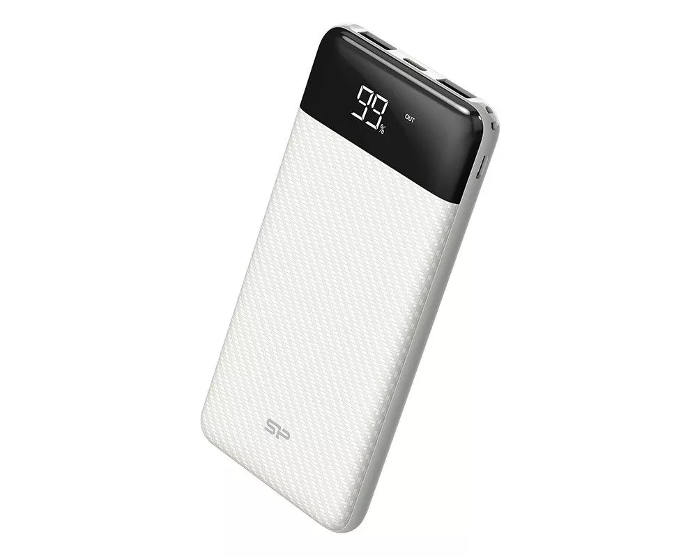Външна батерия Silicon Power GP28, 10000 mAh, Вграден индикатор, Бяла 3