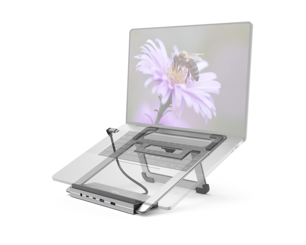 Докинг станция Докинг станция Hama "Connect2Office Stand" USB-C, Стойка за лаптоп, 12 порта 11