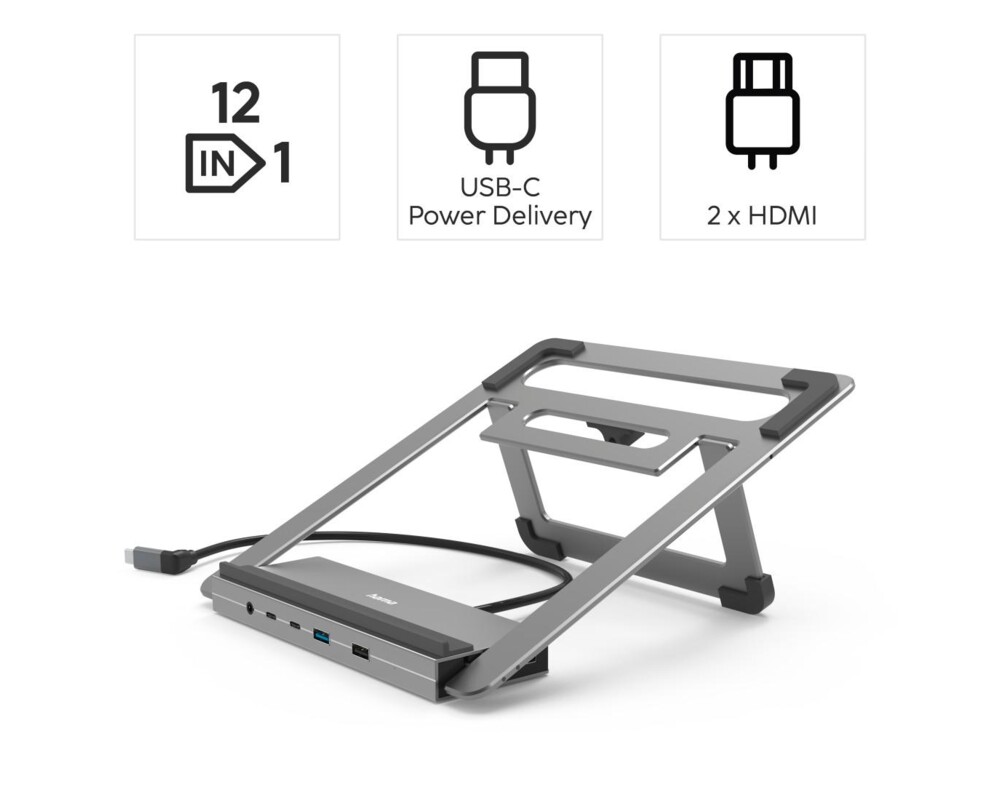 Докинг станция Докинг станция Hama "Connect2Office Stand" USB-C, Стойка за лаптоп, 12 порта 6
