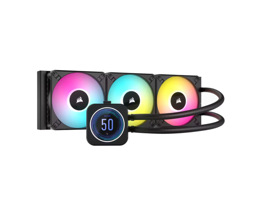 Охладител за процесор CORSAIR iCUE H150i ELITE LCD XT Liquid CPU Cooler 3