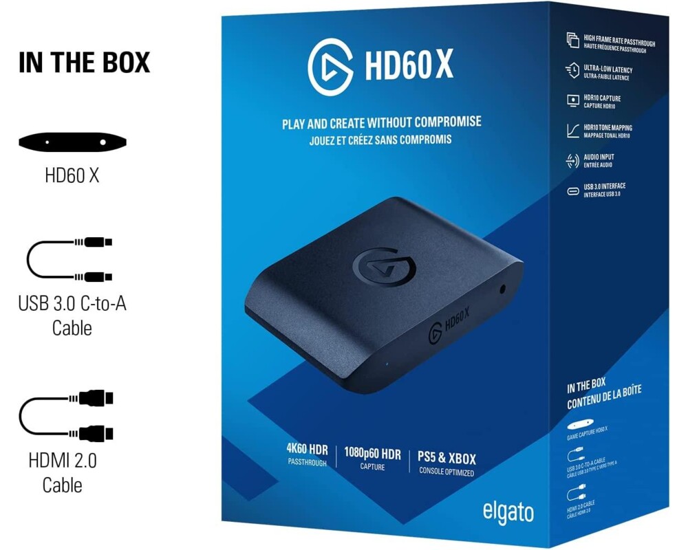TV тунер/видео устройство Външен кепчър ELGATO HD60 X, HDR 4K, HDMI 10