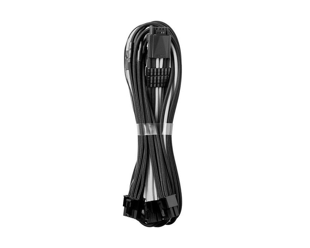 Кабел CableMod PRO ModMesh RT-Series 12VHPWR към 3x8Pin PCI-E кабел - 60cm за ASUS/Seasonic захранвания, Black/White 2