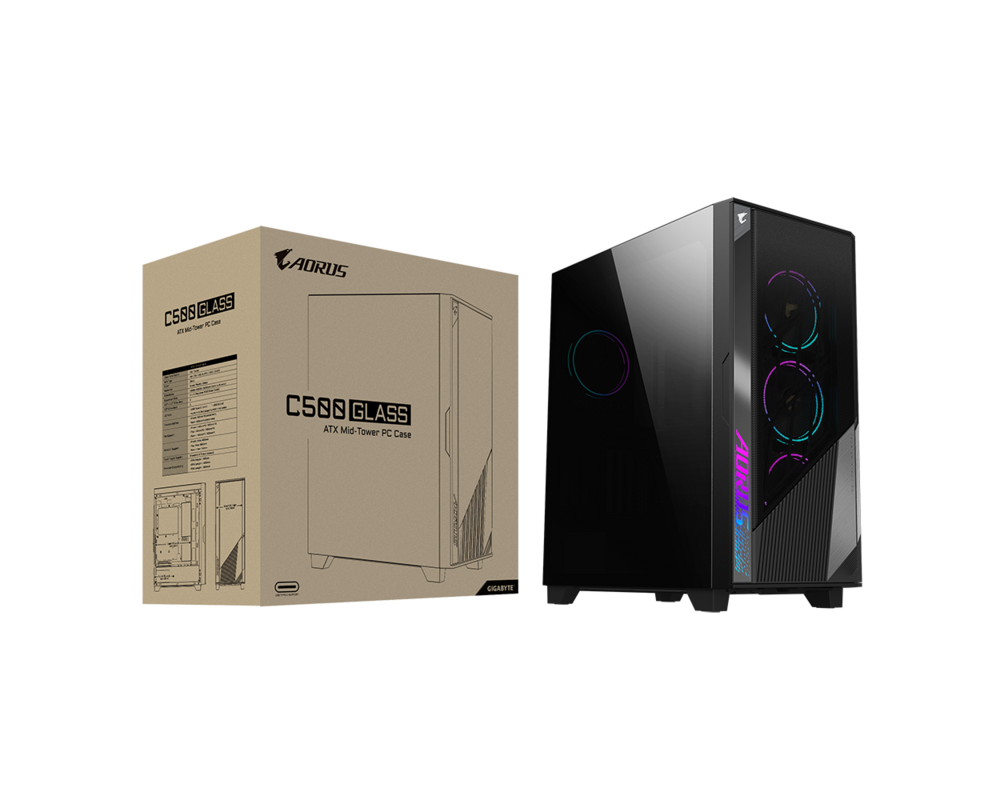 Кутия Gigabyte AORUS AC500 ST, Tempered Glass, RGB Fusion 2.0, Mid Tower 11