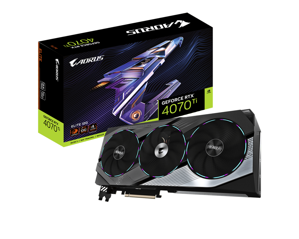 Видеокарта Gigabyte AORUS GeForce RTX 4070 Ti ELITE 12GB GDDR6X 8